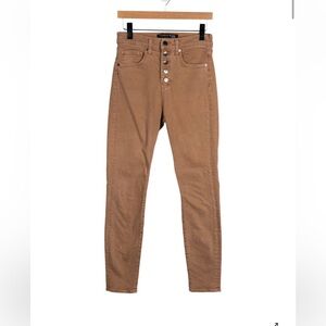 Veronica Beard High Rise Skinny Tan Jeans
